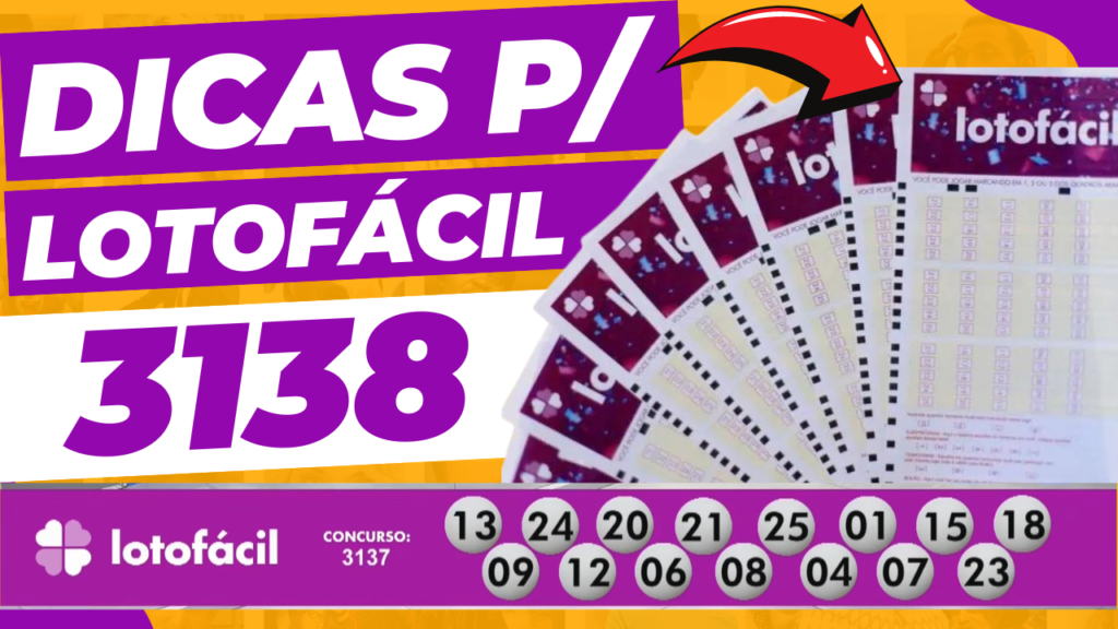 Dicas para Lotofácil 3138